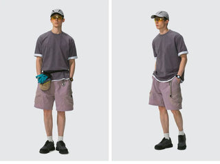 [Monterest] 7A Antibacterial Stitch Panel Relaxed Tee