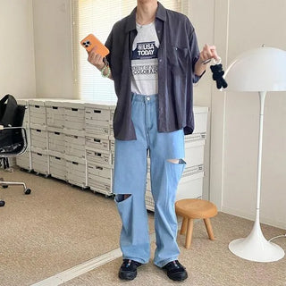 Loose-fit summer half shirt