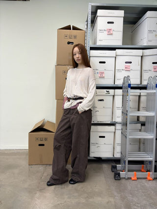 [NeverSeez] Washed Workwear Pants