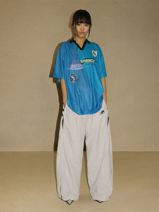 [MASONPRINCE] Quick-Dry Layered Badge Sport Jersey