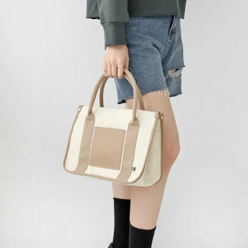 Sand Canvas Medium Cross Eco Tote Bag (3 colors)