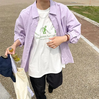 overfit cotton color shirts