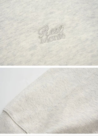 [Monterest] Relaxed Fit Logo Embroidered Sweatshirt