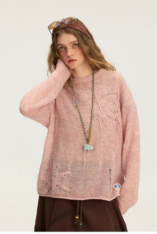 [Monterest] Mohair Blend Openwork Starfish Sweater