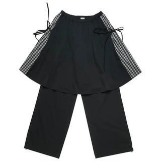 (2 colors) Side check skort