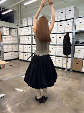 [NeverSeez] Strappy Spliced Midi Dress