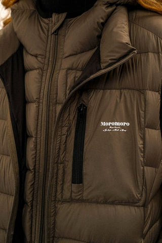 [Moromoro2] Lace Trim Hooded Down Jacket /  Vest