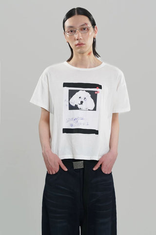 [MASONPRINCE] Graffiti Dog Print Washed Tee