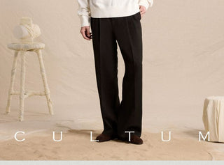 [CULTUM] Relaxed Fit Cotton Knit Polo Sweater
