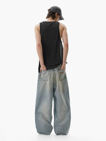 [MASONPRINCE] Washed Ribbed  Sleeveless Top