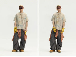 [Monterest] Washed Horse Sketch Print Tee