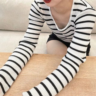 meg stripe ribbed knit