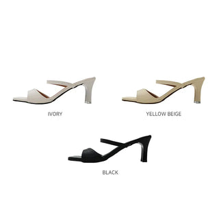Double-strap sandals/slippers/mules/pumps/heels (3 colors)