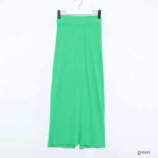 Ribbed slit skirt