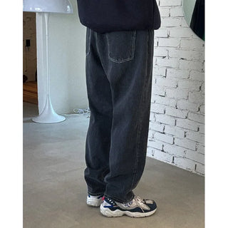 Wide denim pants