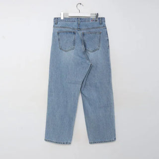 Wide denim pants