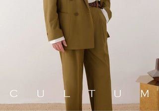 [CULTUM] Washable Bamboo Fiber Double-Breasted Suit Set