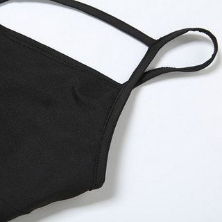 Hollow out v neck slit ruffle cami cut out midi dress