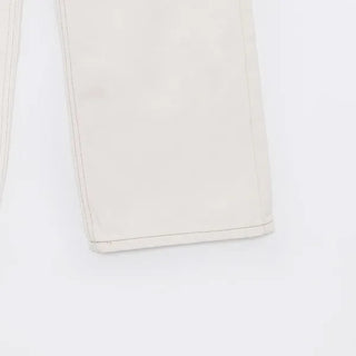 Long cream denim