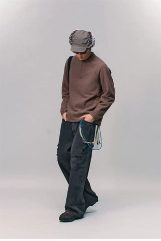 [Monterest] Honeycomb Fleece Half-Zip Pullover