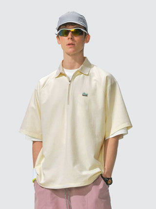 [Monterest] Quick-Dry Half-Zip Polo Shirt