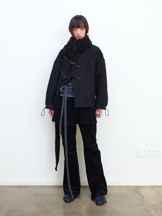 [NeverSeez] Boucle Toggle Short Coat