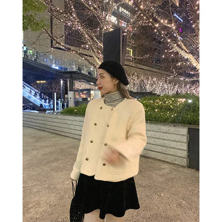 Tweed wool double jacket