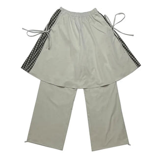 (2 colors) Side check skort