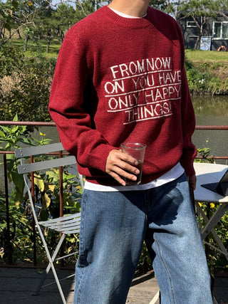FROM NOW Intarsia Soft Knit