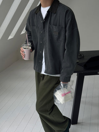 Slow Pigment Crop Work Shirt