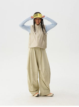 [Monterest] Quick-Dry Burnout Wide Leg Pants