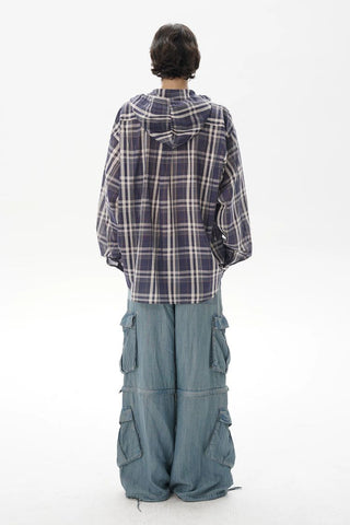 [MASONPRINCE] Lightweight Cotton Plaid Shirt