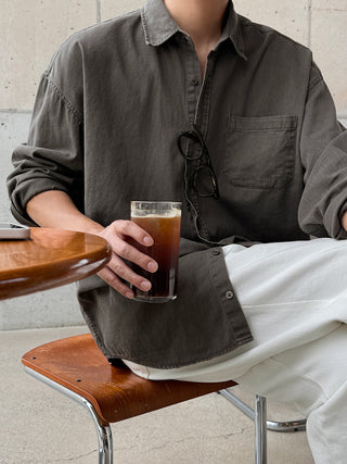 Haze Aging Fade Washed Shirt