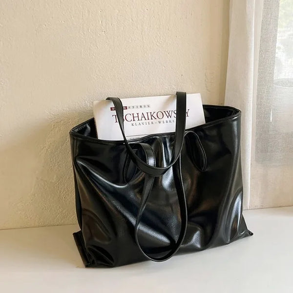 Glossy Square Big Shopper Bag (2 colors)