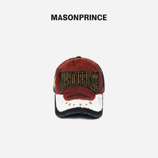[MASONPRINCE] Distressed Patch Baseball Cap