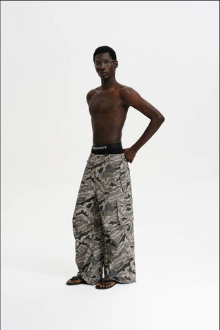[MASONPRINCE] Rock Camo Wide Leg Cargo Pants