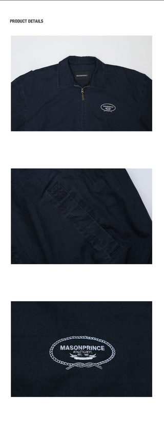 [MASONPRINCE] Washed Plaid Lined Bomber Jacket