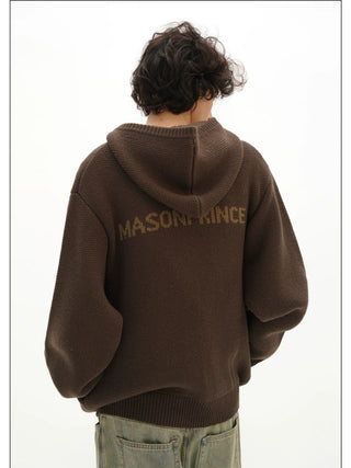 MASONPRINCE Wool Blend Hoodie Cardigan
