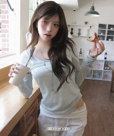 Hook Long Sleeve Tencel T-Shirt - 3 Colors