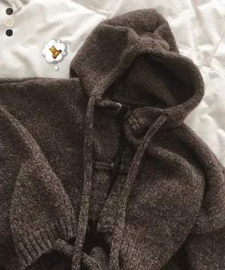 Tteokbokki Hooded Over Cardigan - 3 colors