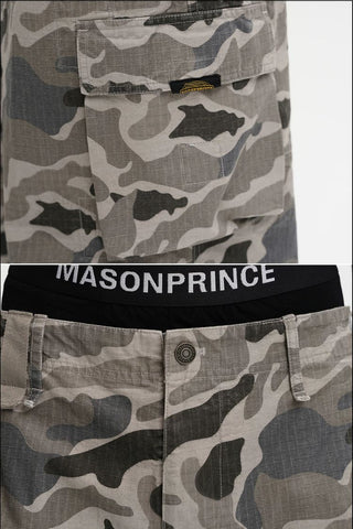 [MASONPRINCE] Rock Camo Wide Leg Cargo Pants