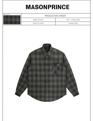 MASONPRINCE Suede Elbow Patch Shirt