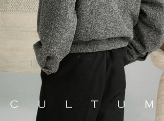 [CULTUM] Wool Blend Shawl Collar Short Jacket