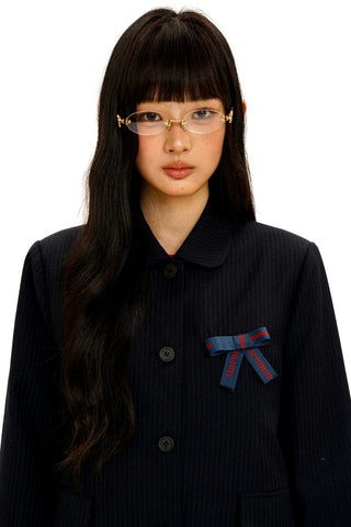 [Moromoro2] Doll Collar Pleated Hem  Blazer