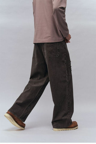 [Monterest] Distressed Washed Cotton Work Pants