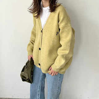 P Lettering Cardigan
