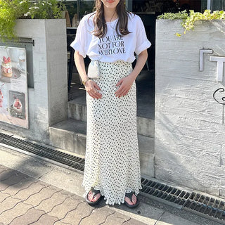 Polka dot long skirt