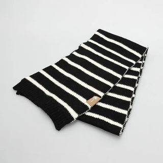 Striped knit scarf