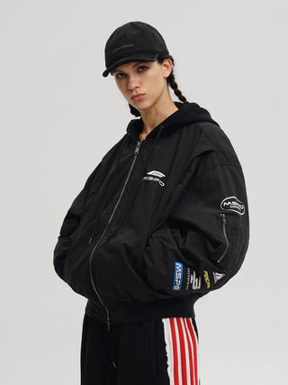 [MASONPRINCE] Boxy Racing Bomber Jacket