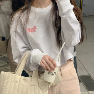 Love Cropped Stitch Sweatshirt (2c)